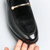 Fashion New Loafers Men Blue Black Business Men Dress Shoes Handmade Slip-On Round Toe Spring Autumn