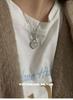 Fashionable Double-Sided Heart Necklace for Women - Stylish Niche Design Clavicle & Sweater Chain