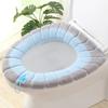 Knitted Toilet Seat Cushion for Winter Warmth, Washable Toilet Seat with Handle, Plush Toilet Seat Cushion, Toilet Cover