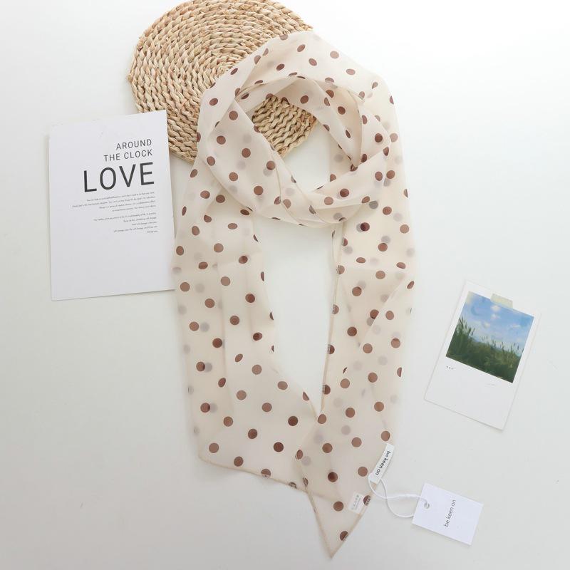 2025 Nische Persönlichkeit Colorblock Seidenschal: Vielseitiges und modisches dünnes Krawattenband-Accessoire für Damen