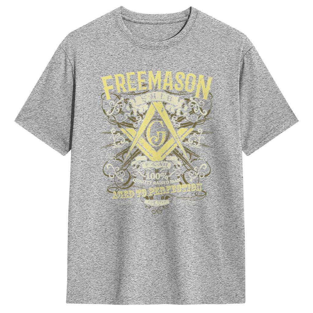 Unisex Masonic Mason Freemasonry T Shirts Cotton Tees Beach Vintage Short Sleeve T Shirt O Neck Popular Print Tee Shirt