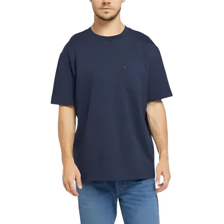 Levis Simple Solid Comfortable Casual Knit Crew Neck Short Sleeve T-Shirt Men Tops A8605-0006