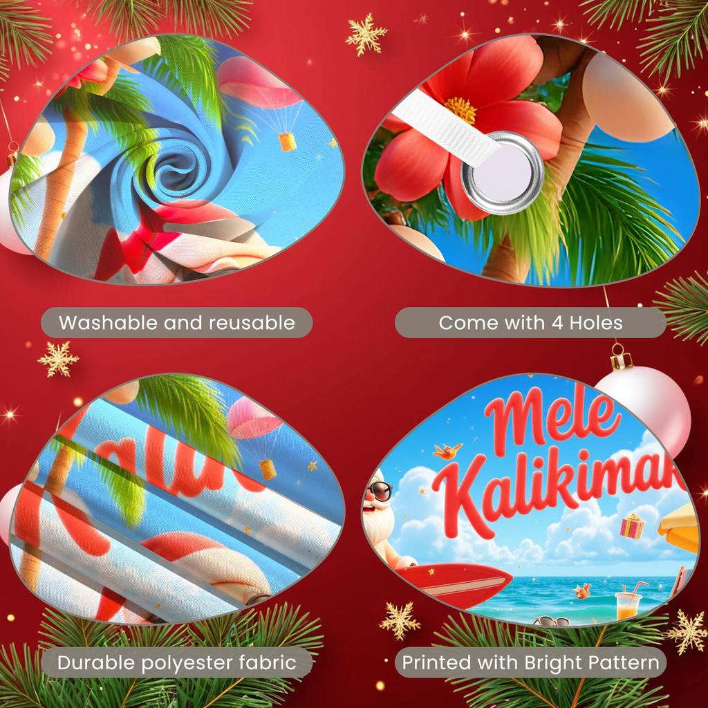 Christmas Beach Background Beach Scene Island Holiday Display Summer Xmas Banner Palm Tree Mele Kalikimaka Background For Summer
