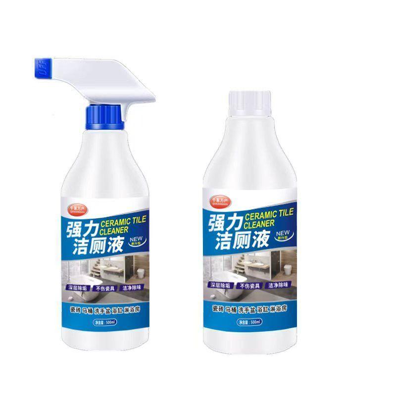500ml Powerful Spray Toilet Cleaner  Ceramic Tile & Bathroom Cleaner  Deep Descale Stain Remover, Safe for Porcelain, Multi-Surface Bathroom Cleaning