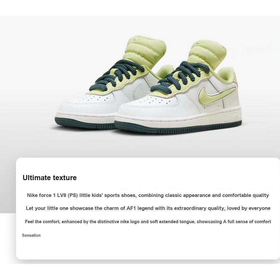 Nike Force 1 Low PS Limbă căptușită Adidași Copii Alb FB9511-100