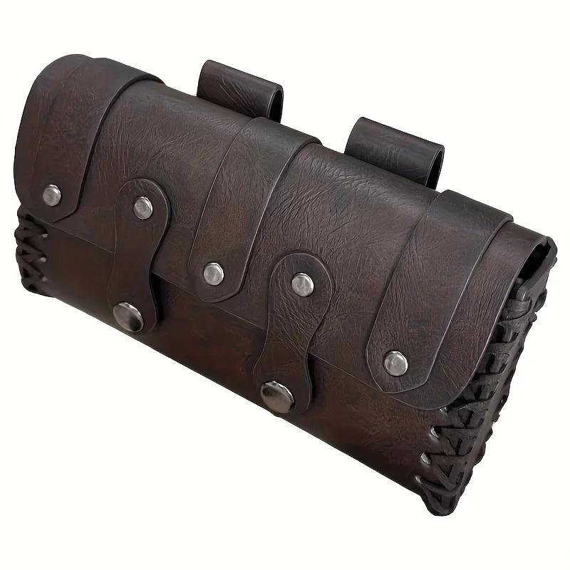Medieval faux leather waist bag Belt Renaissance cosplay waist bag Viking knight Coaplay cosplay prop Belt Accessory