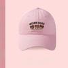 Girly Pink Baseball Cap With Soft Cotton Material And Curved Visor For Sunshade