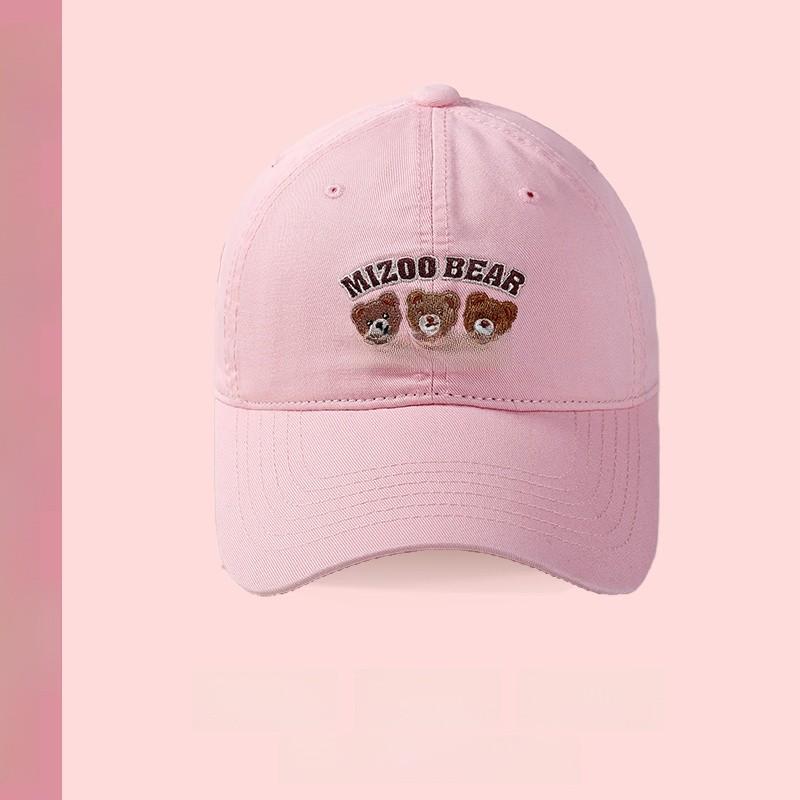 Girly Pink Baseball Cap With Soft Cotton Material And Curved Visor For Sunshade