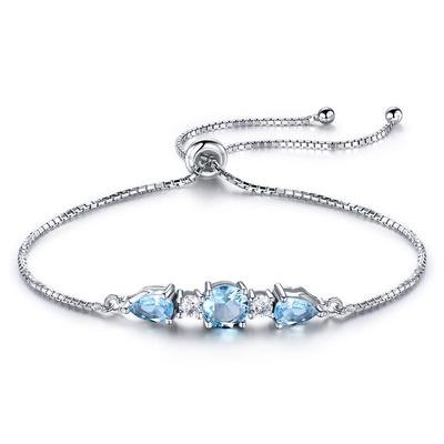 925 Sterling Silver Adjustable Tennis Bracelet for Women High-End Cute Zirconia Jewelry for Parties