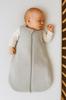 Rounded muslin sleeping bag for children S 0-6 months summer TOG 1.0 - gray