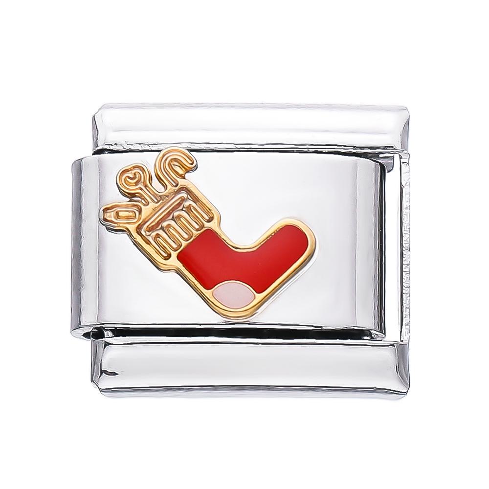 9mm Stainless Steel Pendant Romantic Snowflake Strawberry Wing Italian Charm Elastic Link Chain Fit Bracelet DIY Jewelry Making