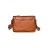 Whatna Antique-Tanned Natural Cowhide Leather One-Shoulder Bag for Men, Handbag, Shoulder Bag, Crossbody Bag, Horizontal Style, Small, Wedding,