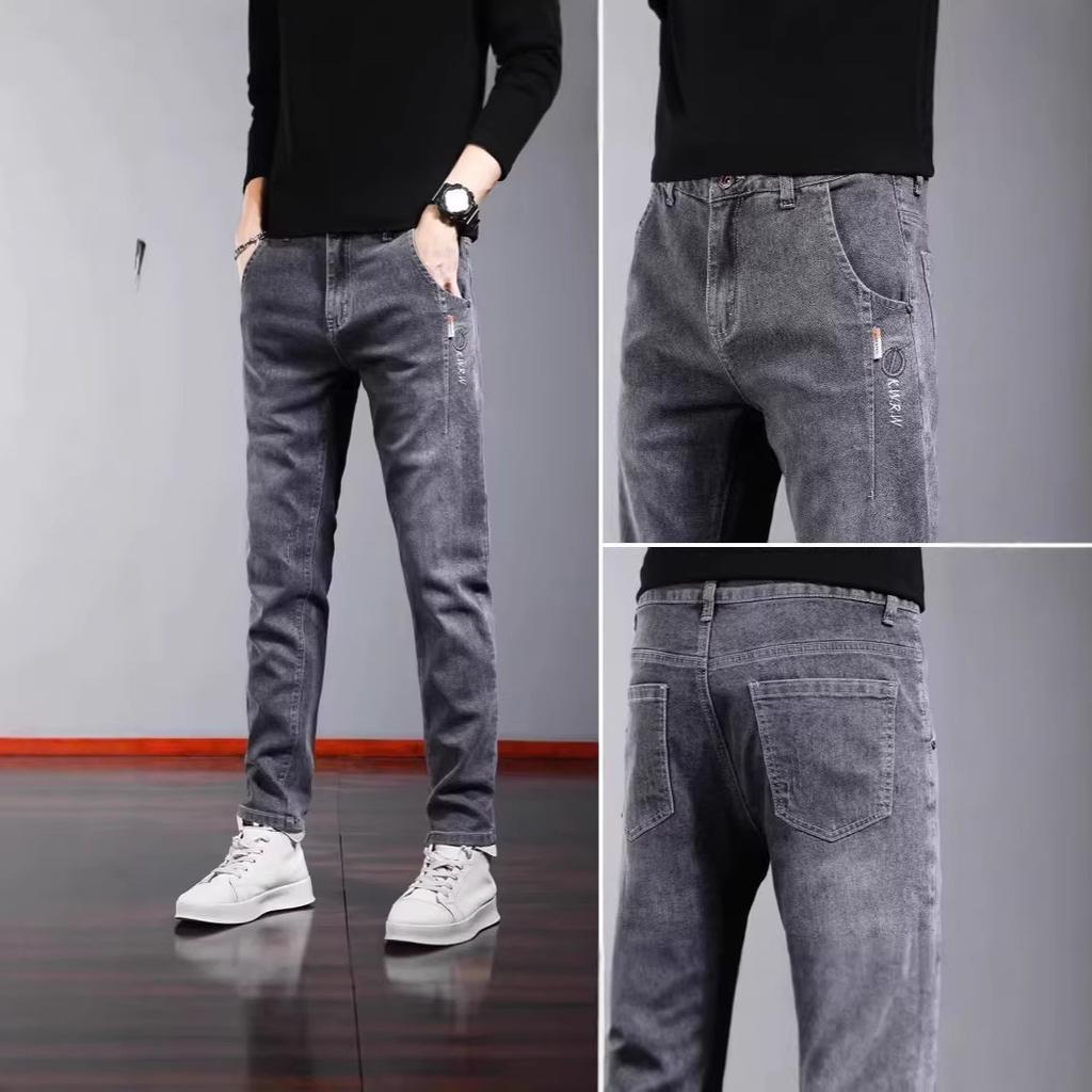 Spring men's jeans Spring and autumn new versatile trend small feet trendy brand casual men's straight trousers