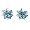 2PCS Glitter Christmas Flower Artificial Flowers Merry Christmas Decorations Home Xmas Tree Ornaments New Year Gift