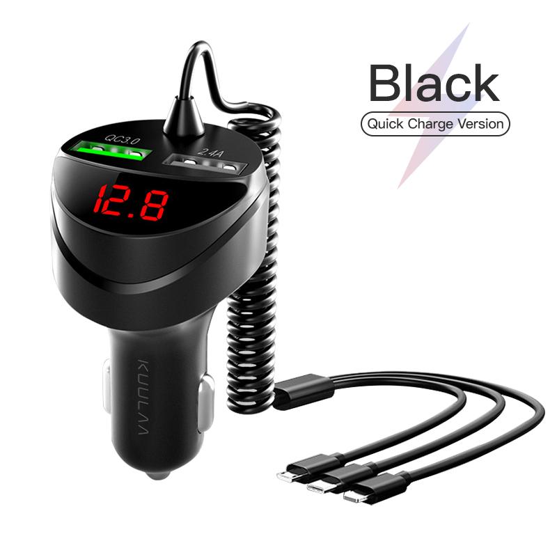 Buy KUULAA USB Car Charger Quick Charge 4.0 Fast Charging Charger Micro
