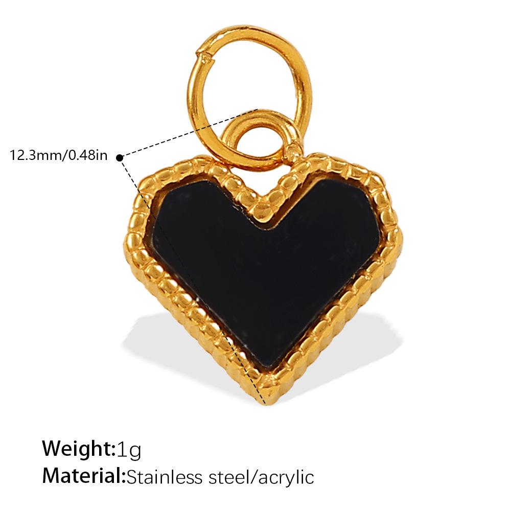 European & American Heart Pendant Necklace & Bracelet Set, Stainless Steel 18K Colorfast Jewelry for Women