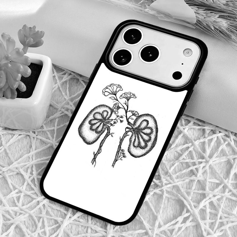 Medical Human Organs Brain Kidney Art Shockproof Phone Case for iPhone 17 Air 16e 15 11 12 14 13 Pro Max Cover Coque
