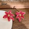 Fine Workmanship Earrings 1 Pair Stud Retro Style Colorful Enamel
