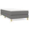 3144144 vidaXL Divan Bed with Mattress Dark Grey 90x200 Cm Fabric