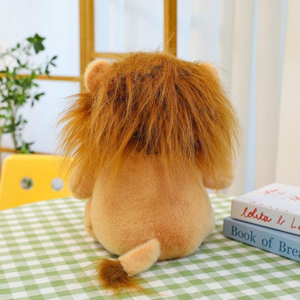 PP Cotton Lion Plush Toys Soft Forest Animals Stuffed Doll  Decorate Present
