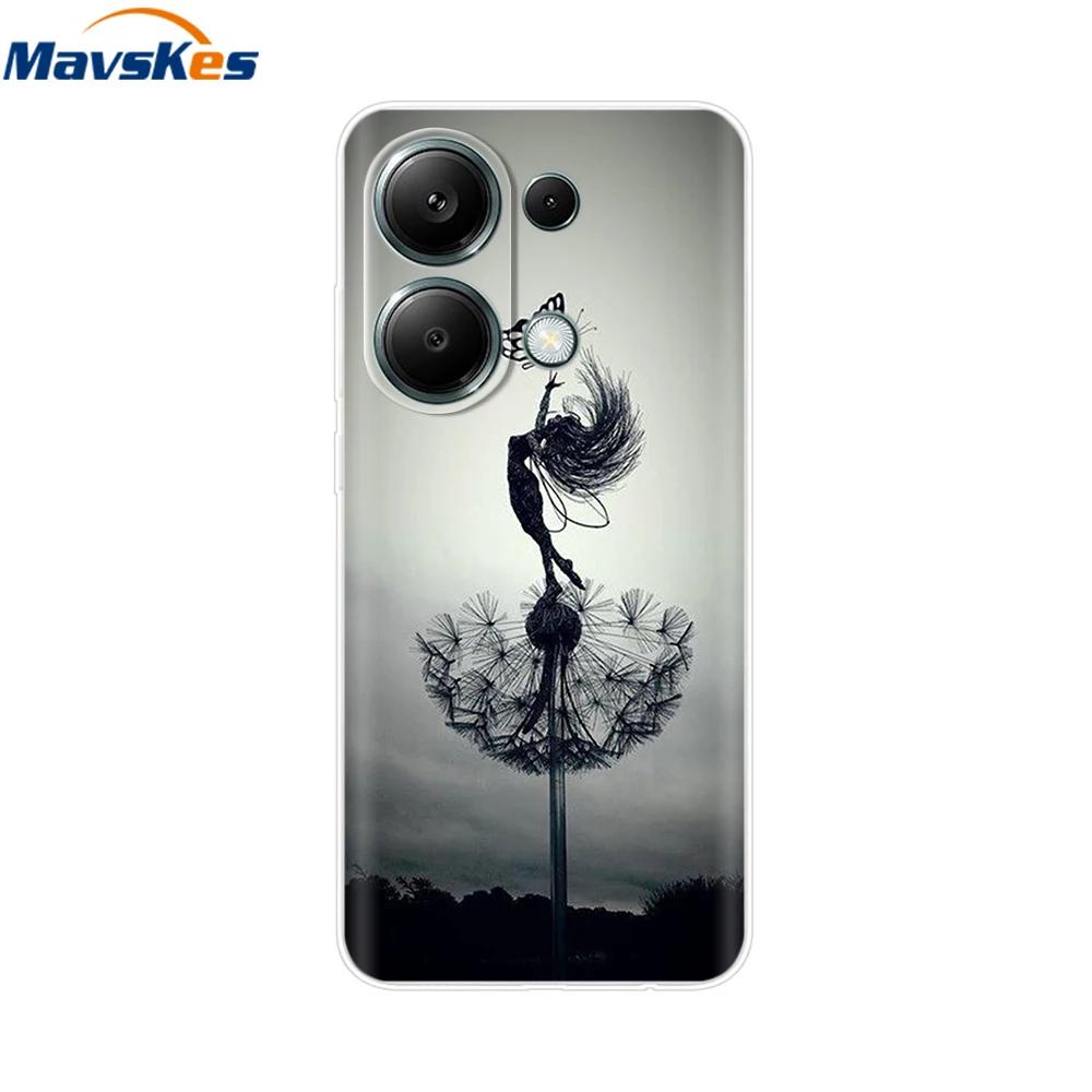 For Xiaomi Redmi Note 13 4G Case Note13 Cover Soft Clear Silicone TPU Back Case Funda For Redmi Note 13 Pro 4G Phone Cases Coque