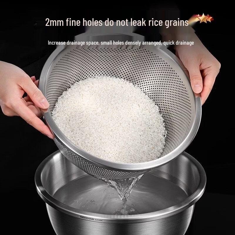 ZISIZ Food Grade Stainless Steel Drainer Basin