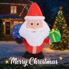 3.45FT Inflatable Toy Santa Claus Gift Bag Box with LED Lights Yard Lawn Party Decoration Christmas Home Supplies Ornaments Gift