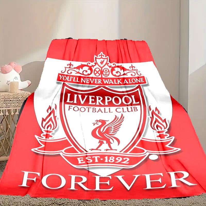 Liverpool FC Blanket, Valentine's Day, Halloween, Thanksgiving Gift Blankets, Home Blanket for Bed and Couch Use