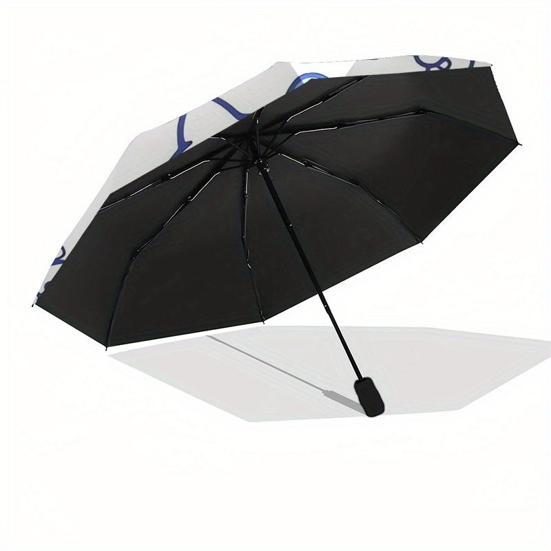 1pc Hello Kitty Blue Heart BowUmbrella with Plastic Handle,Suitable for All Seasons Home Travel Outdoor UmbrellaSanlio156