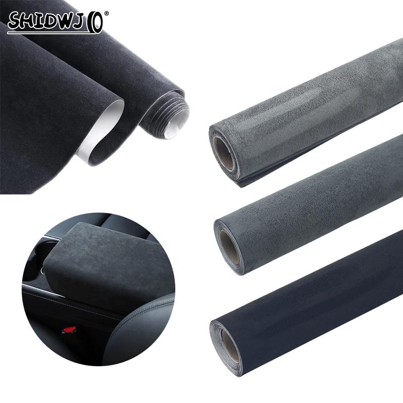 1Roll Suede Fabric Self-adhesive Adhesive Cloth For Car Interior Modification Door Panel Workbench DIY Decor Car Accessories