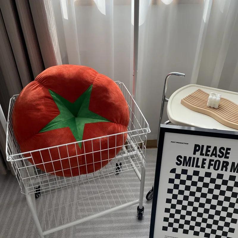 

New Tomato Shaped Thickened Plush Sofa Cushion Living Room Bedroom Bedding Decorative Seat Cushion Home Furniture Decoration Pad 45x45cm томатный