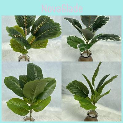 Fake Green Plant Pot With 26 Leaves For Home Decor And Photography Props