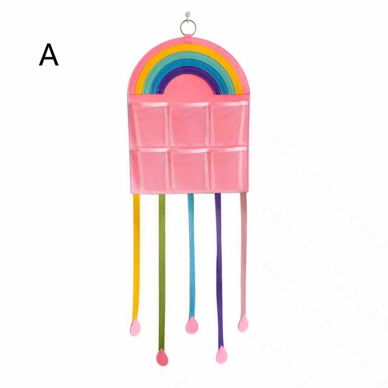 Children Hair Clips Bows Headbands Ties Organizer Hanging Storage Bag Room Decor