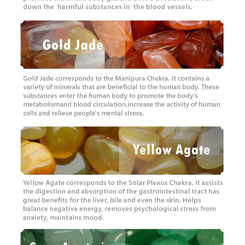 Husă de pernă cu 7 cristale pentru masaj curcubeu, pernă cu infraroșu îndepărtat, ametist, jad, piatră prețioasă pentru somn, husă de pernă încălzită pentru terapie