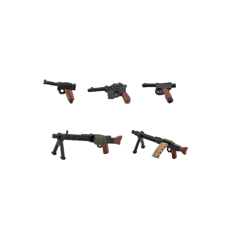 Military Building Blocks Accessories Soldier Figures Weapons Guns Mini Bricks USA Soviet Pistols Kids Toy Gifts Set R050