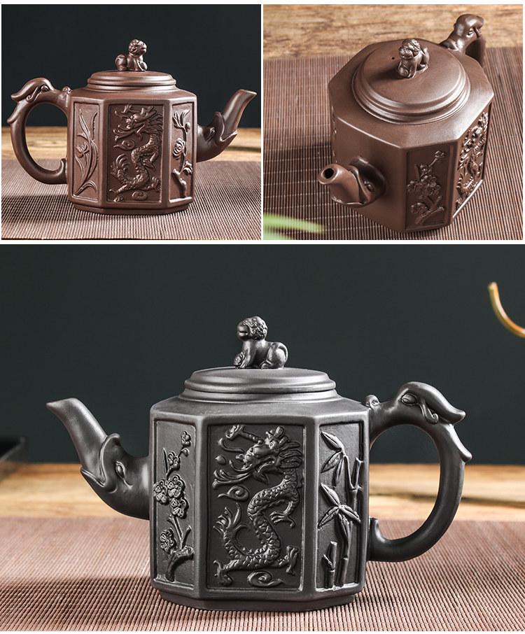 Large Yixing Zisha Handmade Ceramic Teapot for Kung Fu Tea