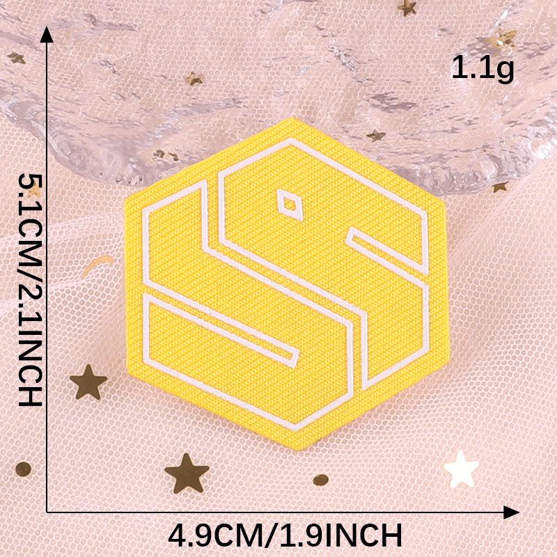 Hole Repair Sticker Accessories Offset Printing Flower Cloth Label Self-Adhesive Leather Jacket Down Jacket Patch Sticker English Letter Cloth Sticker