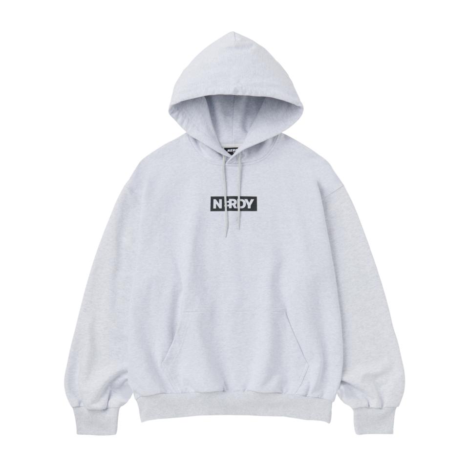 

NERDY Box Logo Balloon Fit Худи меланж белый