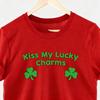 Saint Shirt Kiss My Lucky Charms Funny St Patricks Day Unisex TShirt Crewneck Regular Short Sleeve Printed Tshirt Tops