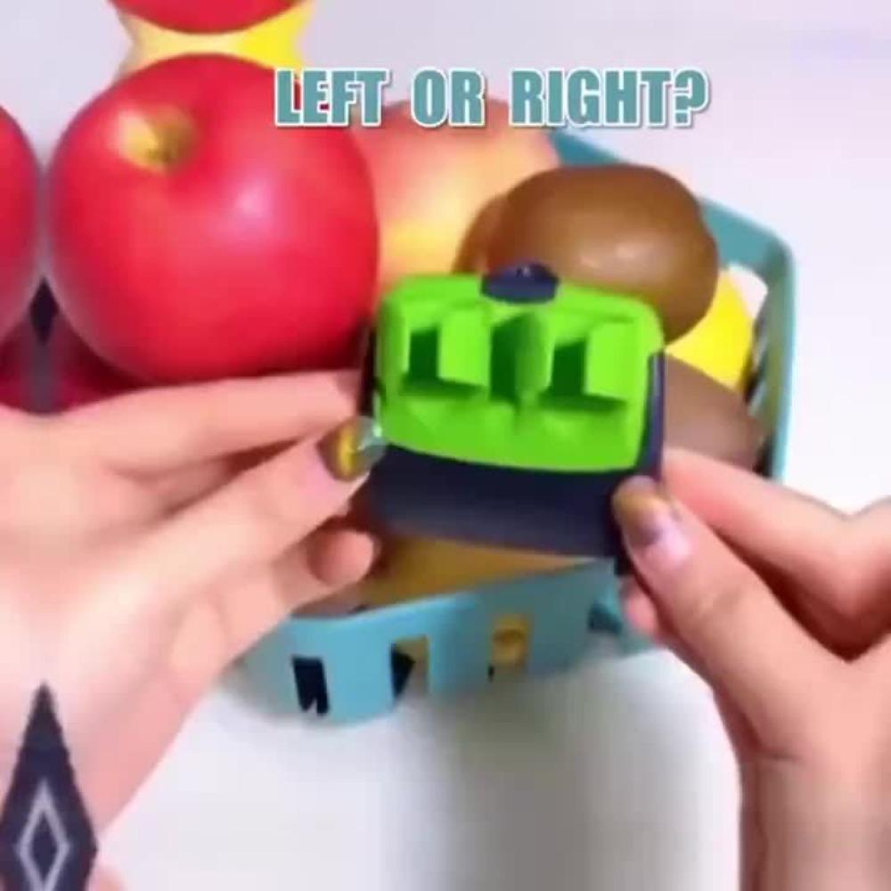 Hand-Gemüseschäler aus Edelstahl mit gummierten Fingergriffen – bequemer Handschäler für Kürbisse und mehr – zufällige Farbe – ungeladen