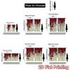 2D flat printing 2pcs Curtain Window Treatment Curtains Valentine's Day Falling Roses Digital Printed Polyester Drapes Festive