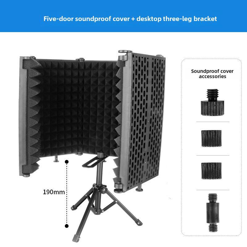 Soundproof Microphone Cover: Noise-Reducing Folding Windscreen for Studio Recording