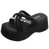 Slippers Women's New Summer Sandals Fashion Rhinestone Thick-soled Beach Cool Slippers