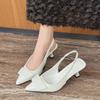 Women's Shoes  High Quality Baotou Women's High Heels Fashion Slip On Solid Office and Career Sexy Pointed Toe Heels Women