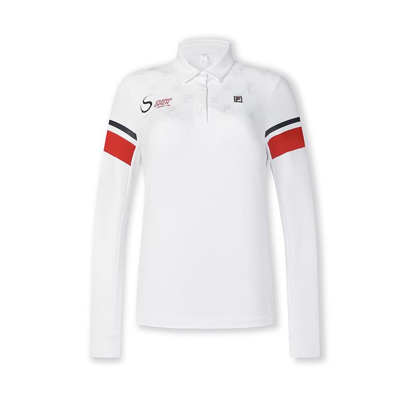 New FILA Polo Shirt Women's Jade White A11W443212FWT