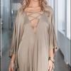 Boho Size Sleeve Satin Dress for Plus Tunic Dress Casual House