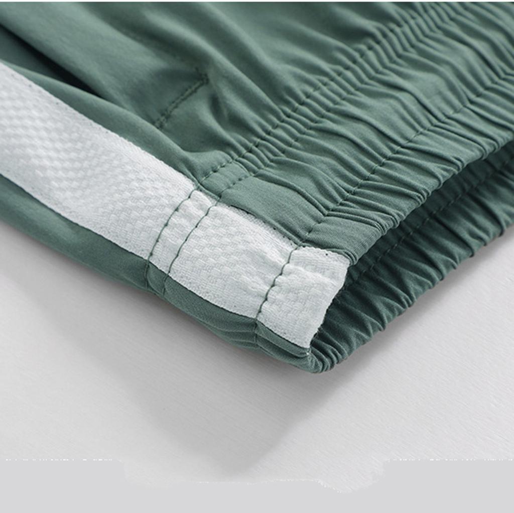 Men's Summer Drawstring Sports Casual Striped Popular Slightly Elastic Three-point Sports Pants