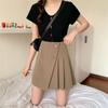 New Arrival Plus Size High Waist Asymmetric Skirt for Women