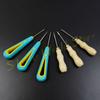 SW Handmade Crochet Leather Punch Tool Awl Cone Straight Head Elbow Center Hole DIY Sewing Parts Shoe Repair Candle Making Tools