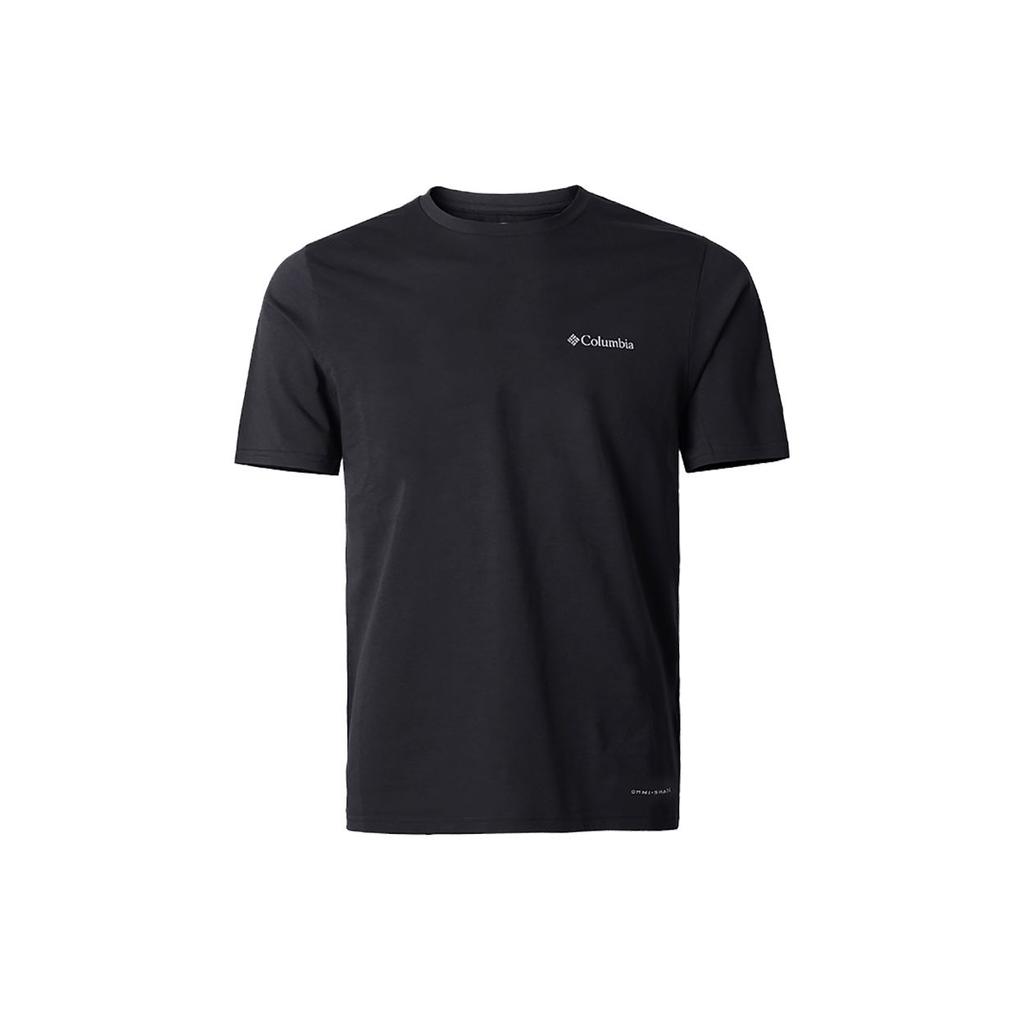 Columbia Moisture-Wicking Breathable Printed Short Sleeve UPF 50 Sun Protection T-Shirt Unisex Tops Black AE0805-010